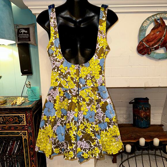 VINTAGE 60's BRIGANCE BY SINCLAIR FLORAL PRINT SWIM DRESS ROMPER BATHING SUIT - Picture 2 of 10